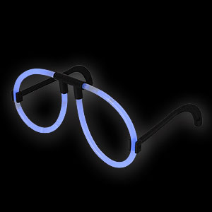 Knicklichter Leuchtbrille blau